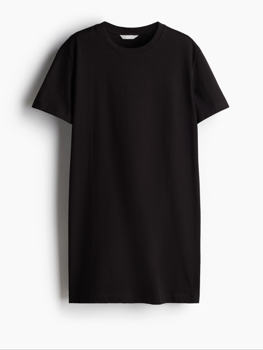 H&M BLACK DEFINED-WAIST T-SHIRT DRESS MEDIUM